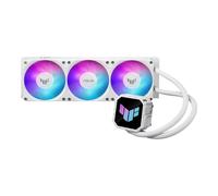 ASUS TUF Gaming LC III 360 ARGB LCD White Edition - AiO CPU Cooling System with Pump, MF-12 Fans, 2.8" LCD Display, ASUS InfoHub and Reinforced 400mm Tubes