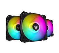 ASUS TUF Gaming TF120 ARGB Chassis Fan 3 Pack 3Pin Customizable LEDs, Advanced Fluid Dynamic Bearing, 120mm PWM Control, Anti-Vibration Pads, Double-Layer LED Array for Computer Case & Liquid Radiator