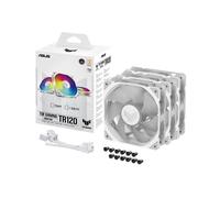 Asus TUF Gaming TR120 ARGB 120mm PWM Case Fans (3 Pack) Hydraulic Bearing, White