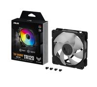 ASUS TUF Gaming TR120 ARGB Single Pack Black Edition 120mm Fans (28mm Frame, 3.3mm High Static Pressure H2O, Dual Layer LED Matrix, Aura Sync, PWM Fan Control)
