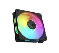 ASUS TUF Gaming TR120 ARGB Single Pack Black Edition 120mm Fans (28mm Frame, 3.3mm High Static Pressure H2O, Dual Layer LED Matrix, Aura Sync, PWM Fan Control)