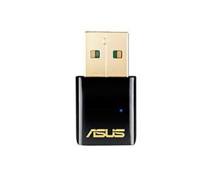 ASUS USB-AC51 - networking cards (Black, Notebook, Wireless, 802.11a, 802.11ac, 802.11b, 802.11g, 802.11n, USB, IEEE 802.11a, IEEE 802.11ac, IEEE 802.11b, IEEE 802.11g, IEEE 802.11n)