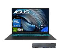ASUS V16 Gaming 5060 Laptop, Intel Core 7 Processor 240H, GeForce RTX 5060, 16” WUXGA 144Hz 16:10 Display, 32GB DDR5, 1TB SSD, Turbo Blue Backlit, Numeric Keypad, HDMI, Windows 11 Home, w/Bundle