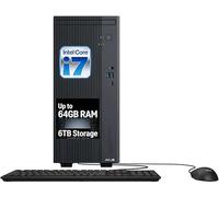 ASUS V500 Business Tower Desktop Computer • 10-core Intel Core i7-13620H Processor • 16GB DDR5 • 512GB SSD • Office 365 for The Web • HDMI + DisplayPort, Wi-Fi 6 • Wired Keyboard & Mouse • Windows 11