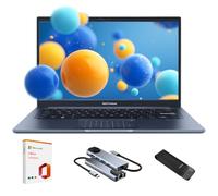 ASUS Vivobook 14 14" FHD Laptop, 13th Gen Intel Core i3 Processor, 16GB RAM, 512GB SSD, Intel UHD Graphics, NumberPad, Privacy Camera, Lifetime Office Suite+128GB USB Flash Drive+Hub, Win 11 Pro