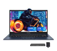 ASUS Vivobook 14 14" Full HD Laptop, Intel Core i3 1315U, 16GB RAM, 2TB Storage(1TB SSD+1TB Docking Station Set), Intel UHD Graphics, 720p Camera, Windows 11, Quiet Blue