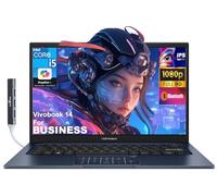 ASUS Vivobook 14 Business Laptop 14.0" IPS FHD Display (Intel i5-1334U, 12GB DDR4, 256GB SSD, Intel Iris Xe, WiFi 5, Webcam, Bluetooth 5.1, Win 11 Home) w/DKZ USB Port Expander