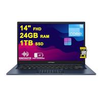 ASUS VivoBook 14 Business Laptop 14" FHD Anti-Glare Intel 6-core i3-1315U 24GB DDR4 1TB SSD Type-C Privacy Camera SonicMaster AI Noise Canceling Fast Charging Win11 ICP Hub