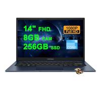 ASUS VivoBook 14 Business Laptop 14" FHD Anti-Glare Intel Hexa-core i3-1215U (Beats i7-1165G7) 8GB DDR4 256GB SSD Type-C Privacy Webcam SonicMaster Win11 Blue + HDMI Cable