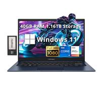 ASUS Vivobook 14" FHD Anti-Glare Laptop, Intel i3-1215U, 40GB RAM, 1.16TB Storage(1TB SSD+160GB Docking Station Set), Intel Iris Xe Graphics, HD Camera, WiFi 6E, Bluetooth, Win 11, Quiet Blue