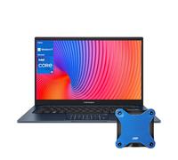 ASUS Vivobook 14 FHD Laptop, Core i3-1215U, 8GB RAM, 128GB SSD, Quiet Blue, Windows 11 Home + Cleaning Cloth