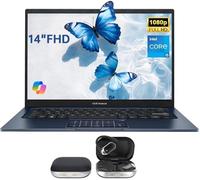 ASUS Vivobook 14" FHD Laptop, Intel Core i5-1334U, 24GB RAM 2TB SSD, NumberPad, Long Battery Life, Private Webcam, Student Business Laptop Bundle, Windows 11 Pro, Quiet Blue