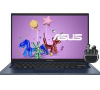 ASUS VivoBook, 14" FHD Student Laptop, Intel 6-core Processor, Intel UHD Graphics, 16GB RAM, 256GB SSD, Wi-Fi 6, Backlit Keyboard, Ultralight, 10-Hr Battery, Quiet Blue, Bluetooth Earbuds, Win 11