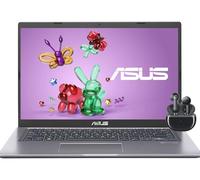 ASUS VivoBook, 14" FHD Student Laptop, Intel Core i3 Processor, Intel UHD Graphics, 8 GB DDR4 RAM, 128 GB PCIe SSD, Fingerprint Reader, USB-C & HDMI, 10-Hr Battery, Bluetooth Earbuds, Gray, Windows 11