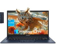 ASUS Vivobook 14 Laptop, 14" FHD Display, Intel Core i3-1315U, 16GB RAM 512GB PCIe SSD, 128gb 9H Docking Station, Bluetooth 5.1, Webcam, Wi-Fi 5, Windows 11 Pro, Quiet Blue