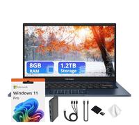 ASUS VivoBook 14 Laptop, 14" FHD Display, Powered by Intel i3-1315U Processor, 8GB RAM, 1.2TB Storage(256GB SSD & 1TB Docking Station), Intel UHD Graphics, 720p HD Webcam, Windows 11 Pro - Quiet Blue