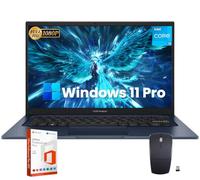 ASUS Vivobook 14 Thin&Light Laptop - Windows 11 Pro, Microsoft Office Included, 14" FHD Display, Intel 6-Core i3-1215U, 24 GB RAM, 1 TB SSD, Intel Iris Xe Graphics, Wi-Fi 6E, with Mouse