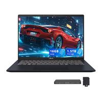 ASUS Vivobook 14" WUXGA Laptop, Snapdragon X Processor, 16GB RAM, 1.5TB Storage (512GB SSD + 1TB Docking Station Set), Qualcomm Adreno Graphics, AI Copilot, Webcam, Wi-Fi 6E, Windows 11, Quiet Blue