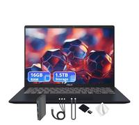 ASUS Vivobook 14" WUXGA Laptop, Snapdragon X Processor, 16GB RAM, 1.5TB Storage (512GB SSD & 1TB Docking Station Set), Qualcomm Adreno Graphics, AI Copilot, Webcam, Wi-Fi 6E, Win 11, Quiet Blue