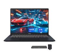 ASUS Vivobook 14" WUXGA Laptop, Snapdragon X Processor, 16GB RAM, 2TB Storage (1TB SSD + 1TB Docking Station Set), Qualcomm Adreno Graphics, Copilot, 1080p Webcam, Wi-Fi 6E, Win 11, Quiet Blue