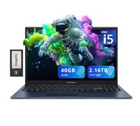 ASUS Vivobook 15 Business Laptop - 15.6" FHD, i5-1235U, 40GB RAM, Iris Xe, 2.16TB, Blue, Win 11