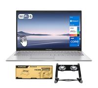 ASUS Vivobook 15 Business Laptop, 15.6" FHD Touchscreen, Intel Core i7-1355U, 16GB RAM, 1TB SSD, Backlit KB, Fingerprint, HDMI, Win11 Home, Bundle with PCO Notebook Folding Radiator, Laptop Cooler