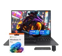 ASUS Vivobook 16" WUXGA Laptop, Intel Core i7-1355U, 24GB RAM, 2TB Storage(1TB SSD+1TB Docking Station Set), Iris Xe Graphics, Backlit Keyboard, Num Pad, Fingerprint, Webcam, Win 11 Pro, Black