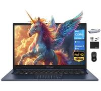 ASUS Vivobook 2024 Newest Business Laptop, 14" FHD Display, 6-Core Intel i3-1215U CPU (Beats i5-1135G7), 8GB RAM, 256GB SSD, UHD Graphics, WiFi 6E, Long Battery Life, Win 11 Pro +MarxsolAccessory