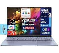 ASUS Vivobook AI Business Laptop 16.0" OLED 2.8K Display (Intel Ultra 9-285H, 32GB LPDDR5X, 1TB SSD, Intel Arc, RGB KB, 2 Thunderbolt 4, Win 11 Home) w/MS 365 Personal, DKZ USB Port Expander