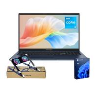 ASUS Vivobook Business Laptop, 17.3'' FHD Display, Intel Core i3-1215U, 20GB RAM, 2TB SSD, Touchpad, HDMI, Webcam, Wi-Fi, Windows 11 Pro, Blue, Bundle with PCO Notebook Folding Radiator, Laptop Cooler