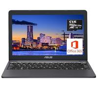 ASUS VivoBook E12 11.6 Zoll HD tragbarer Laptop, Intel Celeron N3350 (bis zu 2.4 GHz), 4 GB RAM, 64 GB eMMc + 128 GB CUE SD-Karte, 1 Jahr Microsoft 365 l, USB-A&C, Bis zu 10 Stunden Akkulaufzeit