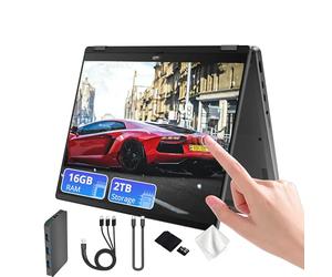 ASUS Vivobook Flip 14" 2-in-1 OLED Touchscreen Laptop, Intel Core Ultra 7 256V, 16GB LPDDR5, 2TB(1TB SSD&1TB Docking Station), Intel Arc Graphics, Backlit Chiclet Keyboard, Copilot+PC, Win 11, Gray