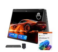ASUS Vivobook Flip 14" 2-in-1 WUXGA Touch Laptop, Intel Ultra 7 256V, 16GB LPDDR5, 3TB Storage (2TB SSD+1TB Docking Station), Intel Arc Graphics, Backlit Keyboard, Webcam, Wi-Fi 7, Win11 Pro, Gray