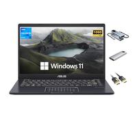 ASUS Vivobook Go 14 Laptop, 14” FHD Laptop, Intel Celeron N4500, 4GB DDR4 RAM, 128GB eMMC + 1TB Portable SSD, 10H Battery, Wi-Fi & Bluetooth, Webcam, NumberPad, w/HDMI Cable + 5-in-1 Hub, Win 11 Home