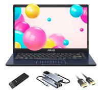 ASUS Vivobook Go 14 Linux Ubuntu Laptop, 14" FHD Laptop Computer for Students, Intel Celeron N4500, 4GB RAM, 128GB eMMC + 128GB USB Flash Drive, NumberPad, Webcam, USB Hub+HDMI Cable, Linux Ubuntu OS