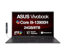 ASUS Vivobook K3704VA-DS96 17X Laptop 17.3" IPS FHD Display (Intel i9-13900H, 24GB DDR4, 8TB PCIe SSD, Intel Iris Xe, Backlit KB, Fingerprint, WiFi 6E, Webcam, Win 11 Pro) w/DKZ USB Port Expander