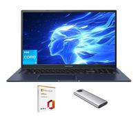 ASUS Vivobook Laptop,17.3" FHD Anti-Glare Display, Core i3-1215U (up to 4.4GHz), 8GB RAM, 512GB SSD + 128GB Portable SSD, WiFi 6E, Webcam, Keypad, Copilot, with 2019 Lifetime Office, Win 11 Home