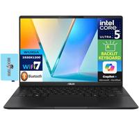 ASUS Vivobook S 14 Q423 AI Powered Laptop 14.0" OLED FHD+ Display (Intel Ultra 5-226v, 16GB LPDDR5X, 512GB PCIe SSD, AI Copilot, Backlit KB, 2 Thunderbolt 4, WiFi 7, Win11Home) w/DKZ USB Port Expander