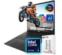 ASUS Vivobook S Laptop, 14" 1920 x 1200 OLED Display, Core Ultra 5 Processor 226V, AI Ready, Copilot+ PC, Backlit Keyboard, WiFi 7, 1080p IR Webcam, Black, Windows 11 Pro(16GB DDR5 RAM | 1TB SSD)