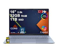 ASUS Vivobook S16 AI PC Laptop 16" 2.8k OLED 120Hz (600nits HDR, 100% DCI-P3) Intel 16-core Ultra 9 285H 32GB DDR5 1TB SSD Backlit for Creator Business Professional Work Win11 ICP Hub/Copilot+ AI