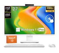 ASUS VM670 27 Touchscreen All in One Desktop Computer, 32GB DDR5, 1TB SSD | AMD Ryzen AI 7 350, Win 11 Pro, 27” FHD IPS Anti-Glare Display, AMD Radeon 860M, Wi-Fi 6, BT 5.4, Copilot Key, W/AI Recorder