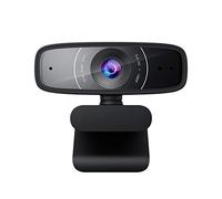ASUS Webcam C3 USB camera with 1080p 30 fps recording, beamforming microphone for better live-streaming video and audio quality, and adjustable clip that fits various devices