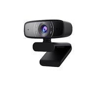 ASUS Webcam C3 USB camera with 1080p 30 fps recording, beamforming microphone for better live-streaming video and audio quality, and adjustable clip that fits various devices