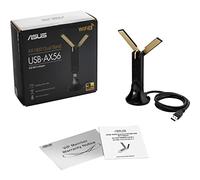 ASUS WiFi 6 AX1800 USB WiFi Adapter (USB-AX56) - Dual Band WiFi 6 Client, 2x2 Support, Gaming & Streaming, Plug-and-Play, WPA3 Network Security, MU-MIMO, Beamforming, Black