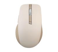 ASUS Wireless SmartO Mouse Silent Plus - BT/2.4 GHz, 4200 DPI, Right-Handed, Ergonomic Low-Profile Design, Quiet Switches, Portable, Battery-Saving, Software Customization - Oat Milk
