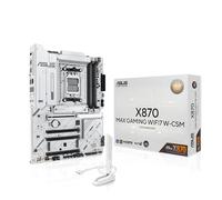 ASUS X870 MAX GAMING WIFI7 W AMD AM5 ATX Motherboard, 8-layer White PCB, 12+2+1 80A DrMOS, DDR5, PCIe 5.0 x16 Q-Release, 3x M.2, Wi-Fi 7 Q-Antenna, USB4® Type-C®, 2.5Gb LAN, BIOS FlashBack™, Aura Sync