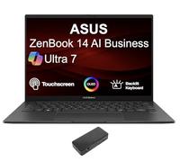 ASUS Zenbook 14 AI Business Laptop 14.0" Touchscreen OLED WUXGA Display (Intel Ultra 7-255H, 16GB LPDDR5X, 1TB PCIe SSD, Intel Arc, Backlit KB, 2 Thunderbolt 4, WiFi 7, Win 11 Home) w/USB-C Dock
