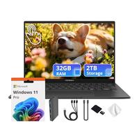 ASUS Zenbook 14" FHD+ OLED Touchscreen Laptop, Intel Ultra 9 285H, 32GB LPDDR5, 2TB Storage (1TB SSD&1TB Docking Station), Intel Arc Graphics, Backlit Keyboard, Copilot, Wi-Fi 7, Win 11 Pro, Gray