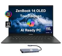 ASUS ZenBook 14 OLED Q415 Business Laptop (14" FHD+ Touchscreen, Intel 14-Core Ultra 5 125H (> i7-1360P), 8GB DDR5 RAM, 512GB SSD) AI PC, 15-Hr Long Battery Life, FHD Webcam, Win 11 Home w/AI Copilot