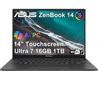 ASUS Zenbook 14 OLED Touchscreen AI PC Laptop,14" FHD+, Intel Ultra 7 255H, 16GB DDR5, 1TB SSD,16-Core (> i9-13900H), Backlit, 2x Thunderbolt 4, Wi-Fi 7, IR Webcam, 18-Hr Battery, Win 11 Pro, UX3405